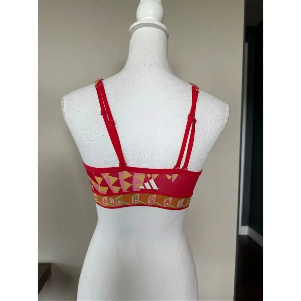 Adidas x Farm Rio Red Adjustable Sports Bra Small A/C Cup